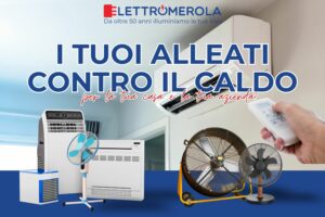 Ogni tipo di soluzione per la ventilazione casalinga e aziendale: ventilatore da scrivania, ventilatore a piantana, ventilatore industriale, pinguino, deumidificare e condizionatore.