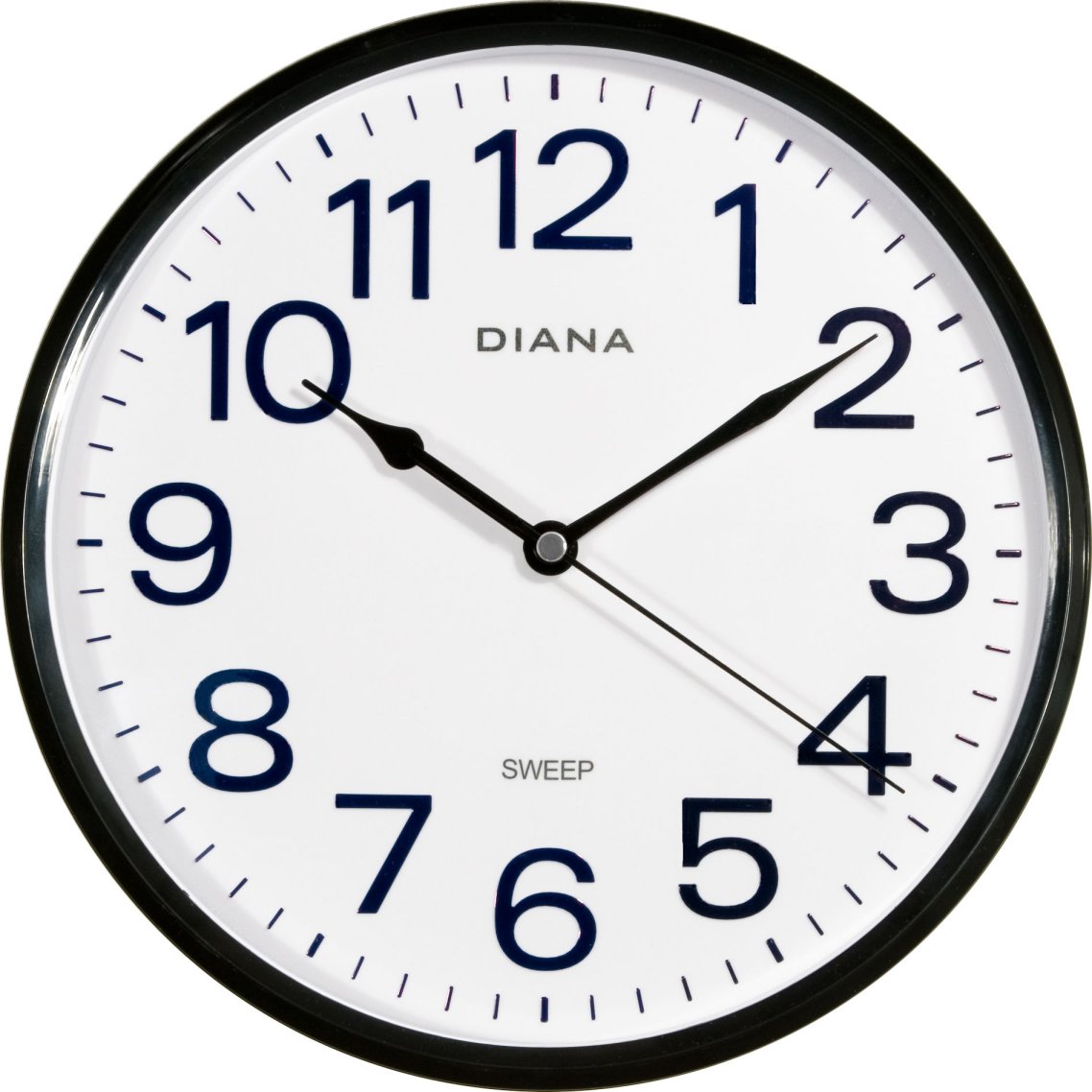 OROLOGIO PARETE D.25,5 MOVIMENTO SILENZIOSO NERO CASSA PLASTICA