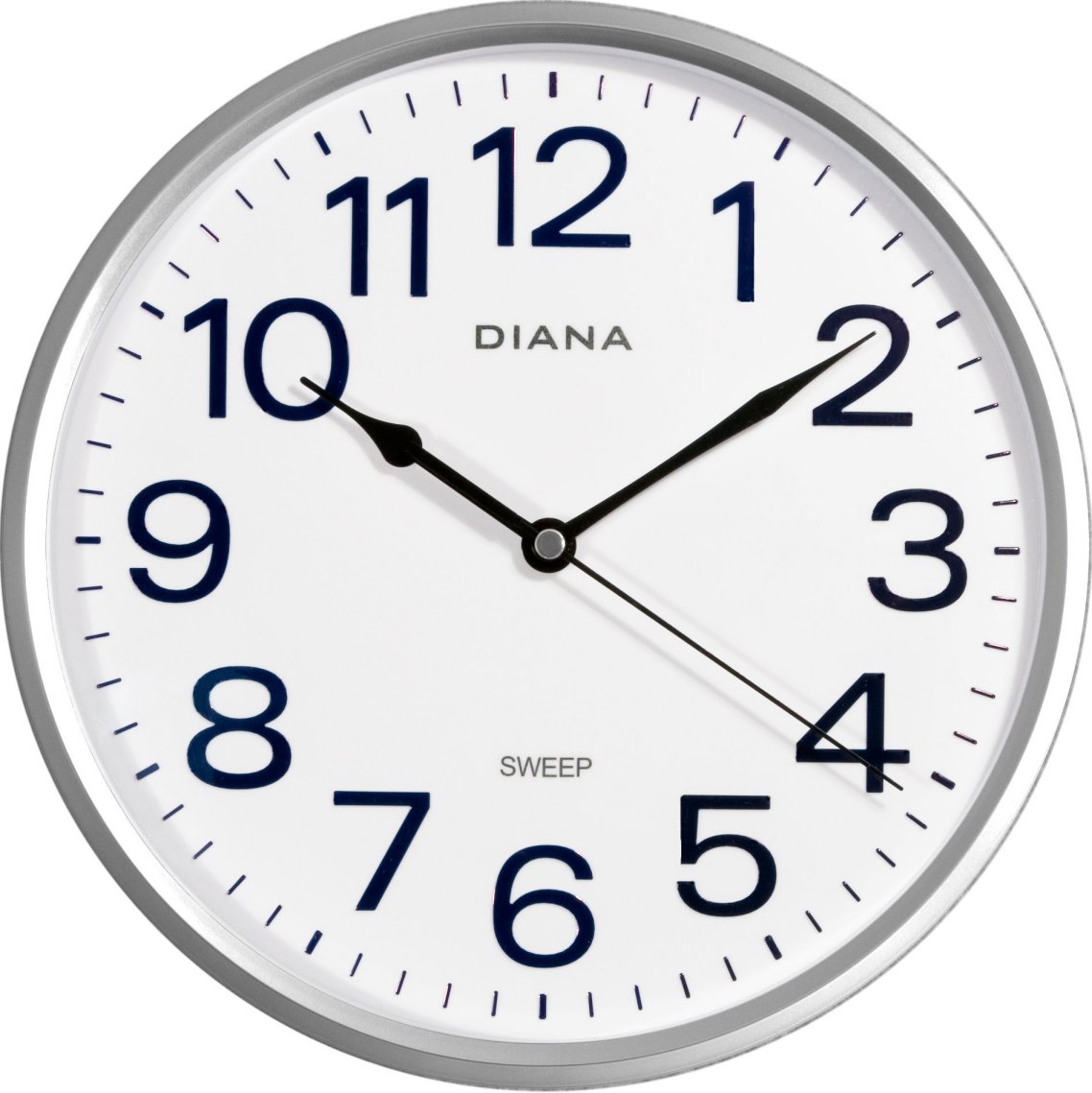 OROLOGIO PARETE D.25,5 MOVIMENTO SILENZIOSO CROMO SAT.CASSA PLASTICA