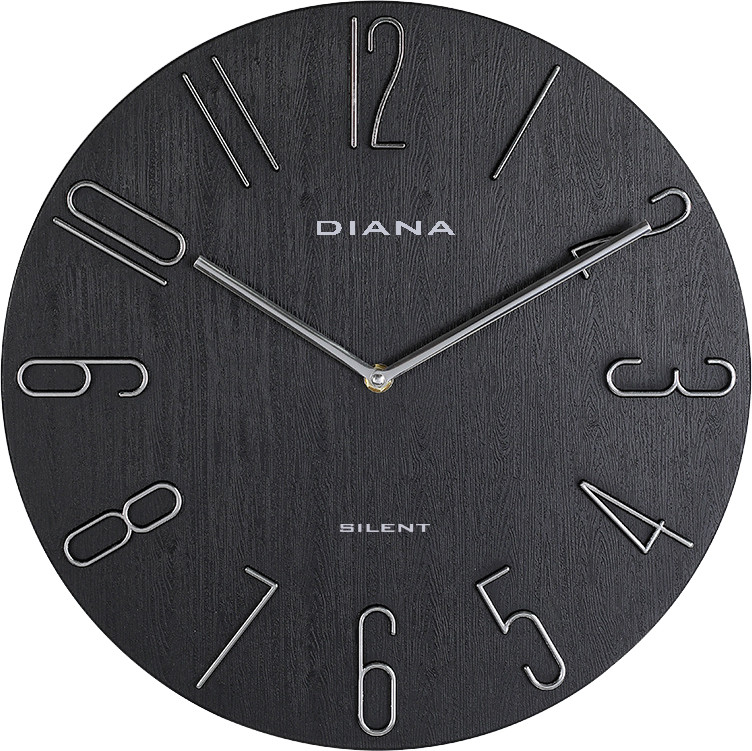 Orologio da parete Ø 30cm con movimento silenzioso e numeri in rilievo