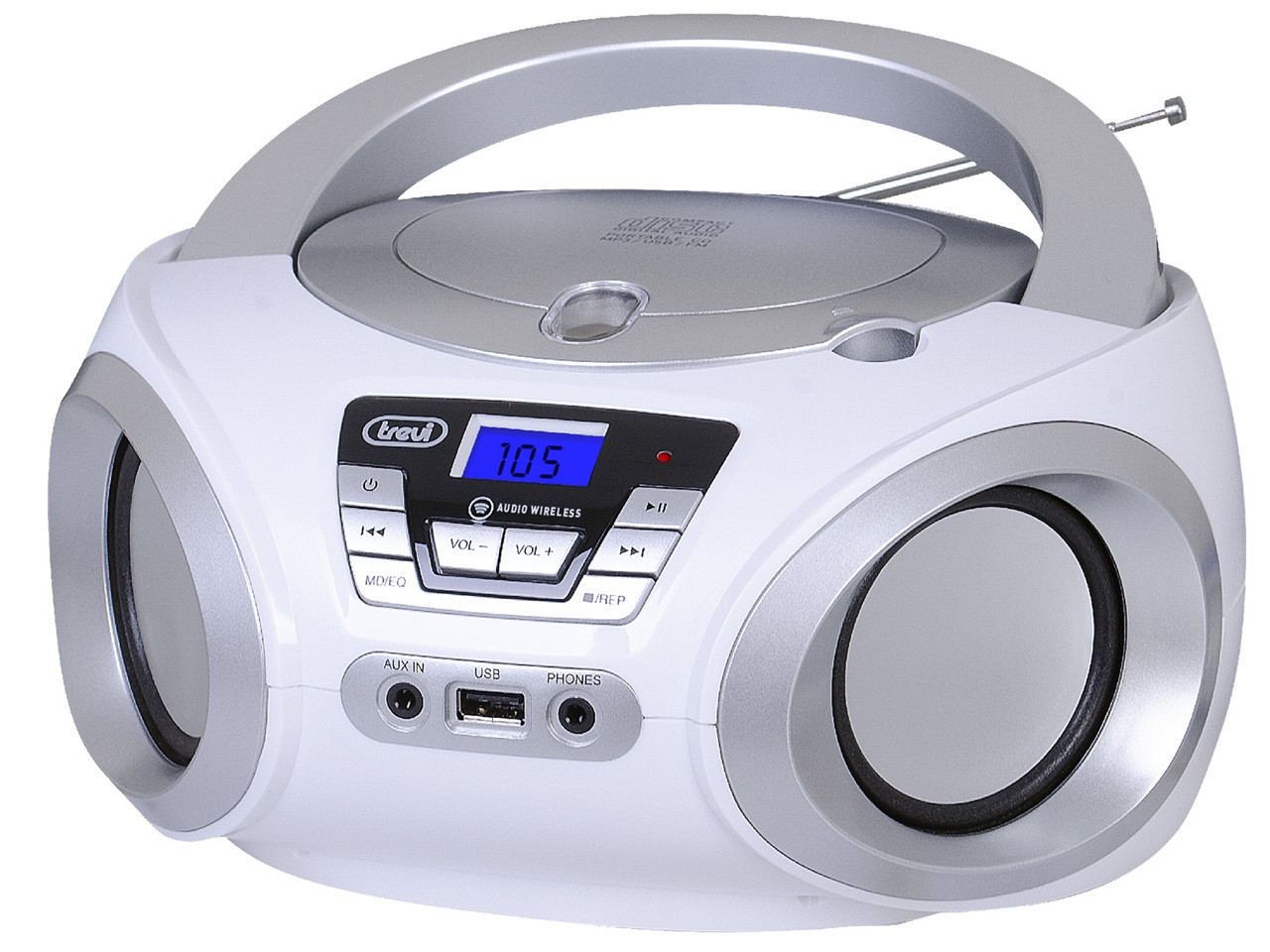 Stereo portatile BOOMBOX con lettore CD USB AUX-in e radio