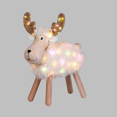 Pecorenna H45cm 80 MicroLed Dual Color bianco caldo e multicolor