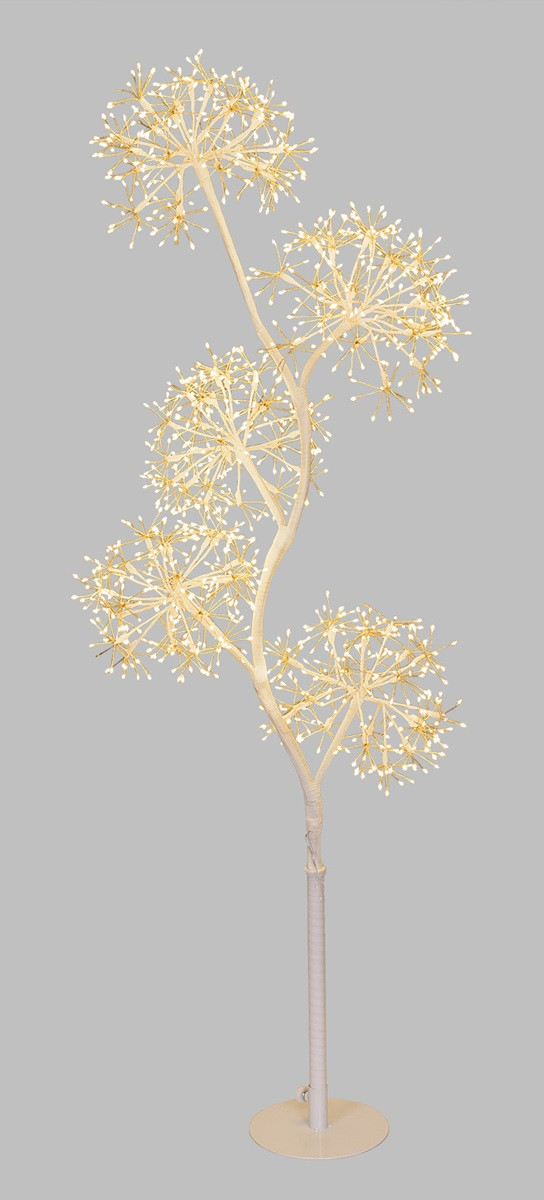 Albero 5 Sfere 1,2mt RICH Bianco 1200 MicroLED FD bianco caldo