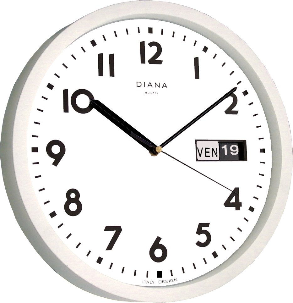 OROLOGIO PARETE D.32CM BIANCO CASSA IN PLASTICA