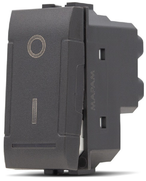 Interruttore Bipolare 0-1 Nero compatibile con Living International