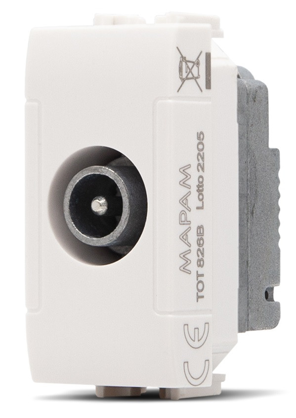 Presa TV Derivata Bianca compatibile con Living International Light