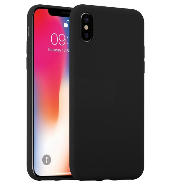 COVER TPU MORBIDA NERA PER IPHONE X/XS