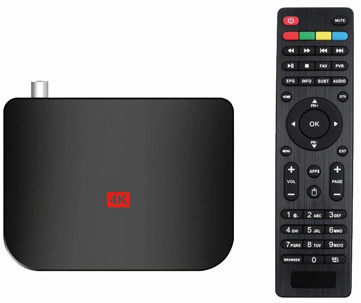 TV BOX ANDROID + DVB H.265 PROT. S2-T2 1/8GB