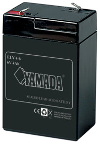 BATTERIA ERMETICA AL PIOMBO YAMADA 6V 4AH RICARICABILE