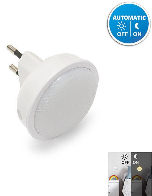 Luce notte DROPLET LIGHT con sensore crepuscolare spina 10A