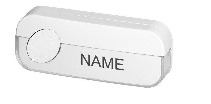 Pulsante campanello da parete con targa porta nome IP44