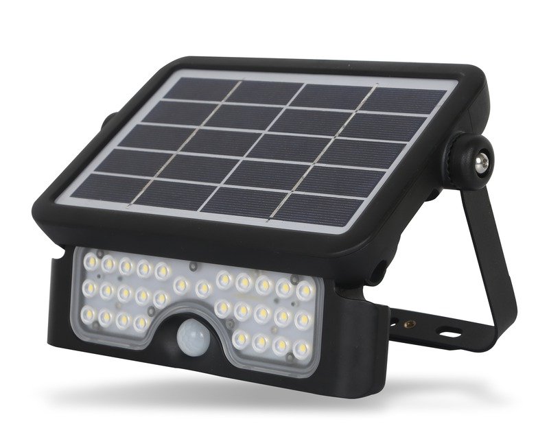 Proiettore Solare LED 5W IP65 con Pannello Fotovoltaico ad Alta Efficienza e LED Orientabile