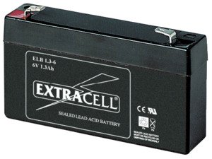 BATTERIA ERMETICA AL PIOMBO 6V 1.3AH RICARICABILE