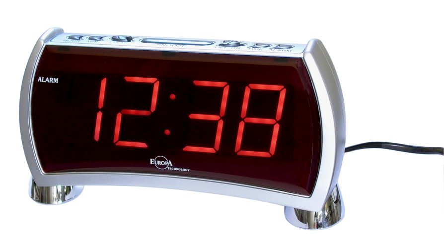 Sveglia elettronica a corrente con BIG DISPLAY a led rossi altamente visibili
