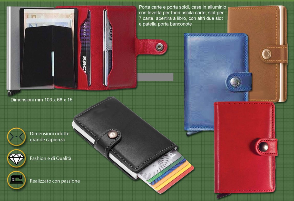 ESPO PORTA CARTE+BANCONOTE 5 PZ COLORI ASSORTITI