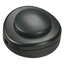 Interruttore unipolare a pedale 250V Nero