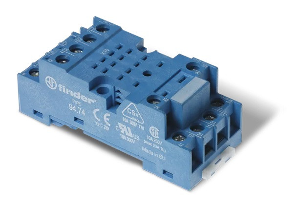 Zoccolo x Relè serie 55-85 e 86 a 4 contatti x pannello o barra Din 35