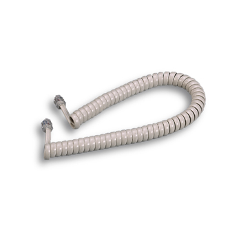 Cavo estensibile spiralato ricambio cornetta plug 4/4 2,4mt 4 conduttori
