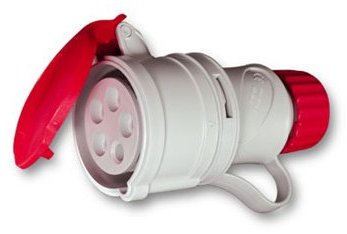 PRESA VOLANTE ROSSA 3P+N+T 32A - 400V 6H IP44