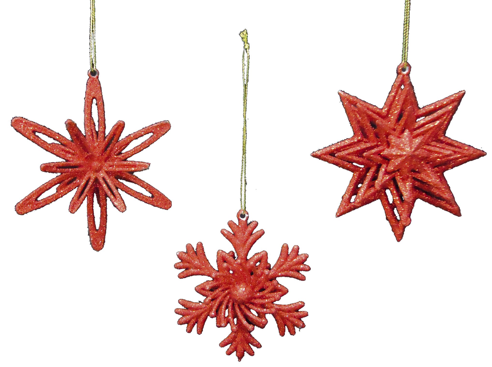 ADDOBBO GLITTER ROSSO 10 CM