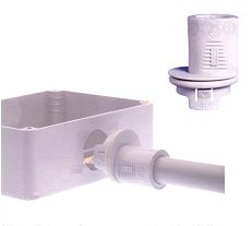 Raccordo IP67 tubo-scatola Ø25 ad innesto rapido foro scatola Ø21