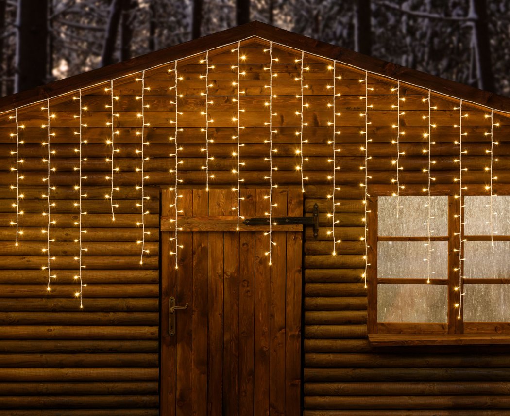Tenda Snow Light 480 LED Verticali effetto nevicata 4mt