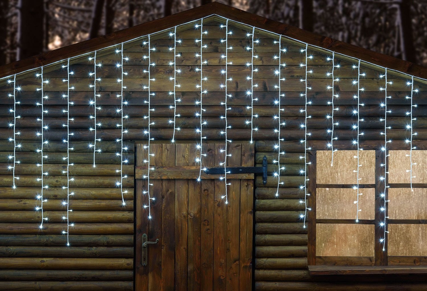 Tenda Snow Light 480 LED Verticali effetto nevicata 4mt