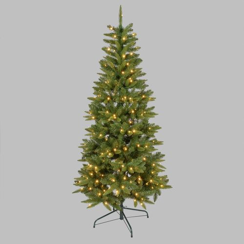 Albero Slim 1,8mt con luci LS Prelit PVC+PE 300 LED bianco caldo