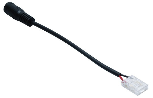 Connettore alimentazione x strip led con spina 2,10x5,5mm ad innesto rapido