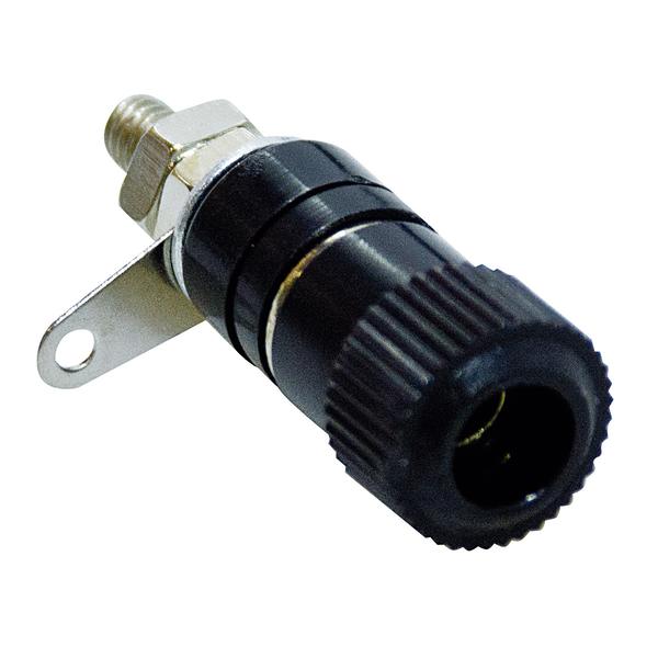 Presa Boccola Ø4mm da pannello 6A Nera connettore banana
