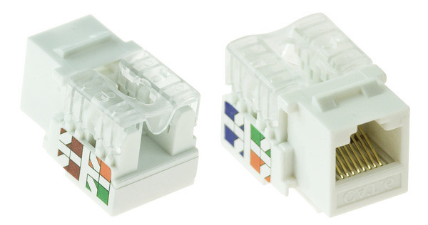Presa KEYSTONE modulare PLUG RJ45 8P/8C categoria 6 da pannello
