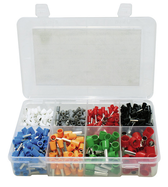 KIT da 680 pz di copocorda puntalini a crimpare in rame boccole isolate da 0,25 a 6mm²