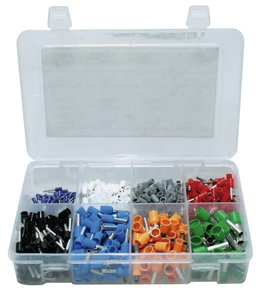 KIT da 600pz di capocorda puntalini a crimpare in rame boccole isolate da 0,5 a 10mm²
