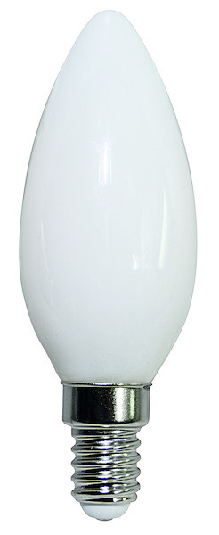 Lampada LED oliva/candela OPALE bianco latte 2,5W E14 3000°K 320°