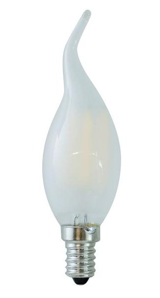 Lampada FILOLED fiamma colpo di vento smerigliata 4,5W 2700°K