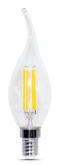 Lampada FILOLED fiamma colpo di vento trasparente 6,5W 2700°K