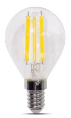 Lampada FILOLED sfera E14 2,5W chiara trasparente 4000°K 320°