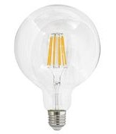 Lampada FILOLED GLOBO Ø125 11W chiara trasparente 4000°K
