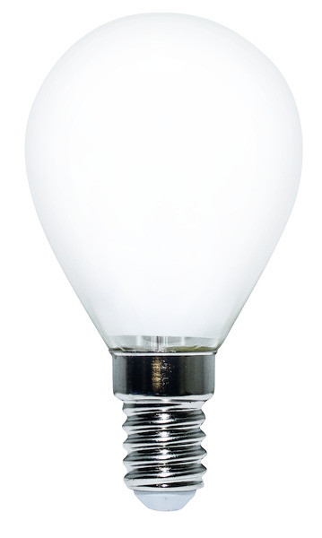 Lampada FILOLED sfera 4,5W E14 opale bianco latte dimmerabile 3000°K