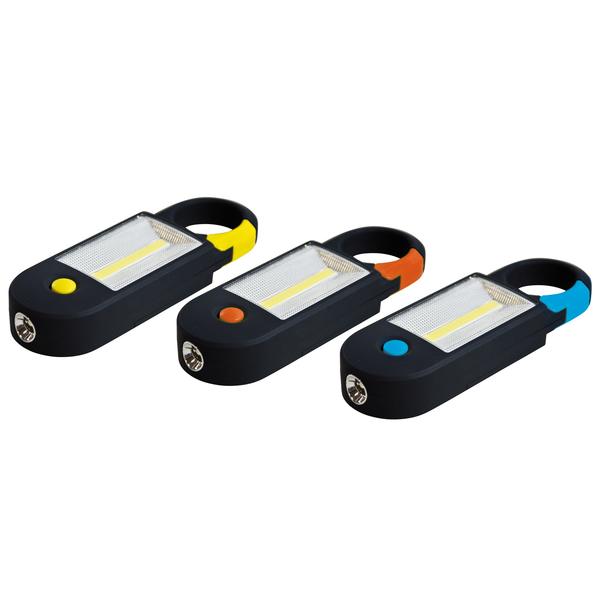LAMP.LAV.LED COB 3W+LED 1W 3XAAA 150X50X25MM AR/GI/BL LIFE