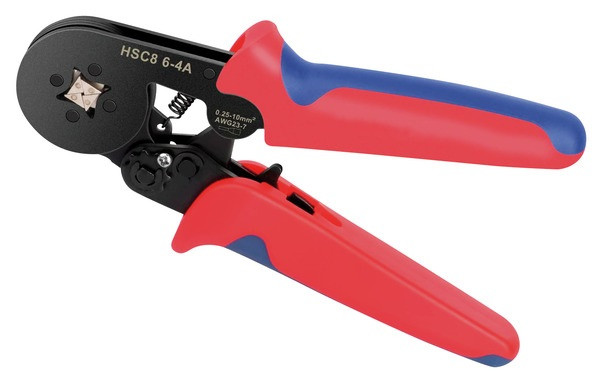 Pinza crimpatrice a cricchetto per capocorda da 0,25 a 10mm²