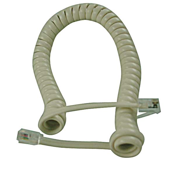 Cavo estensibile spiralato ricambio cornetta plug 4/4 2mt