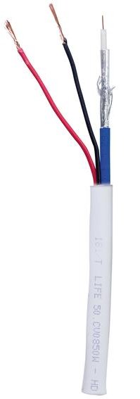 Cavo coassiale video sorveglianza TVCC RG59+2X0,50mm²