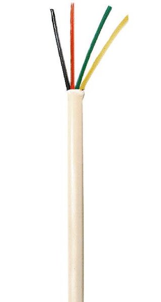 Cavo telefonico piatto 4X0.12mm AVORIO matassa 100mt