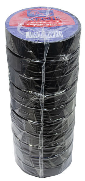 Nastro Isolante 19x25 NERO Ø 0,13mm 25mt NERO