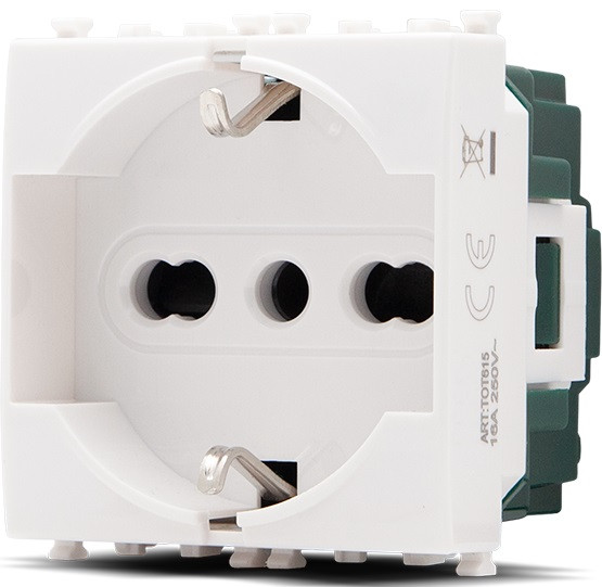Presa Schuko Unel universale compatibile con Plana