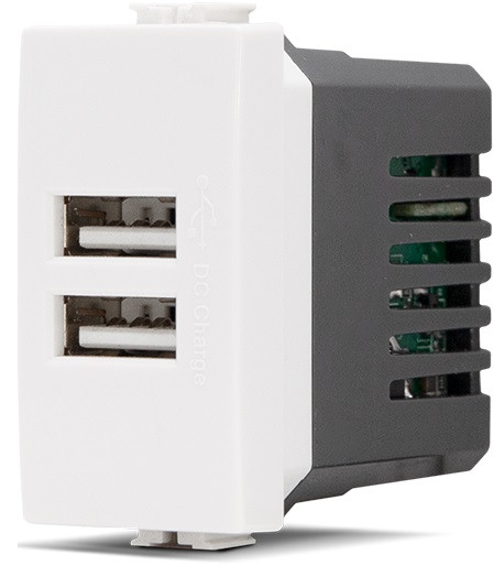 Presa 2 USB 2A tipo A compatibile con Plana