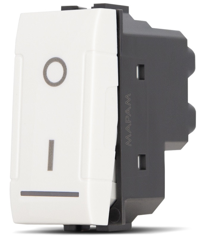 Interruttore Bipolare 0-1 Bianco compatibile con Living International Light