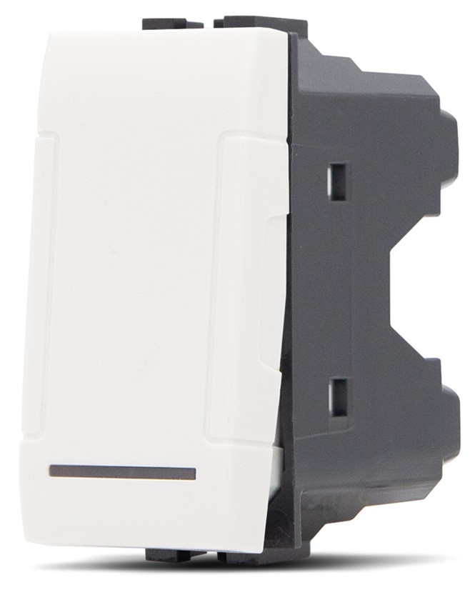 Pulsante Unipolare 10A Bianco compatibile con Living International Light
