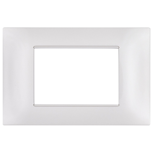 Placca Tecnopolimero 3 posti Bianco compatibile con Plana